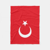 Vlag van Turkije Fleece Deken (Voorkant)
