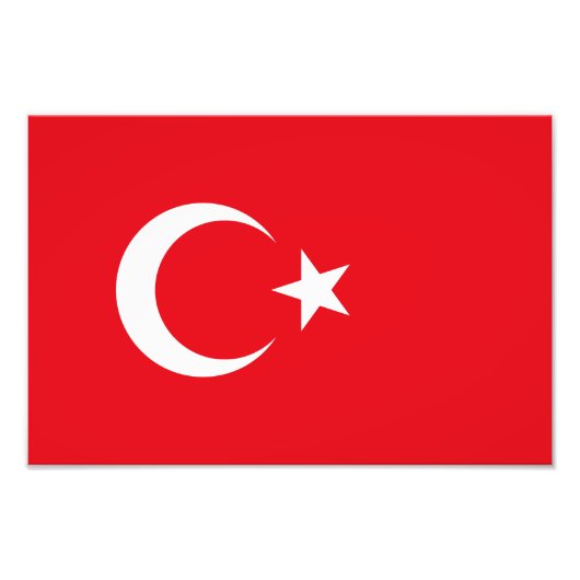 Vlag van Turkije Foto Afdruk (Voorkant)
