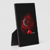 Vlag van Turkije Fotoplaat (Zijkant)