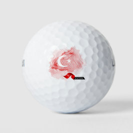 Vlag van Turkije Golfballen