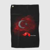 Vlag van Turkije Golfhanddoek (Voorkant)