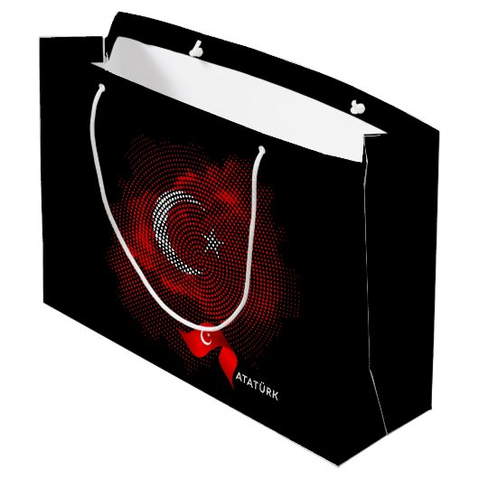 Vlag van Turkije Groot Cadeauzakje (Achterkant Gekanteld)