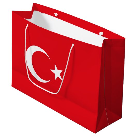 Vlag van Turkije Groot Cadeauzakje (Voorkant Gekanteld)