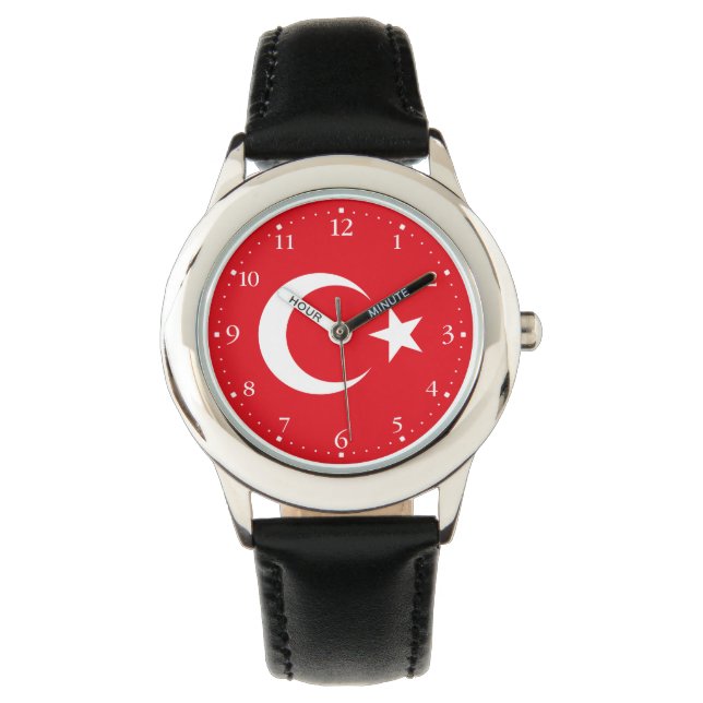 Vlag van Turkije Horloge (Voorkant)