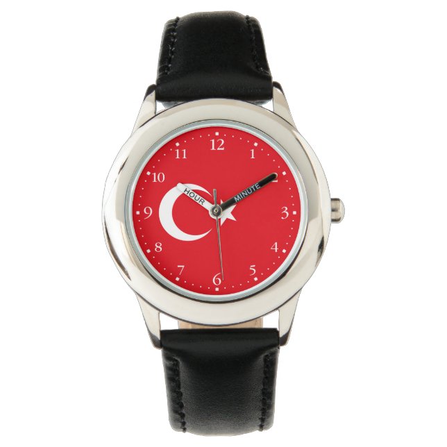 Vlag van Turkije Horloge (Voorkant)