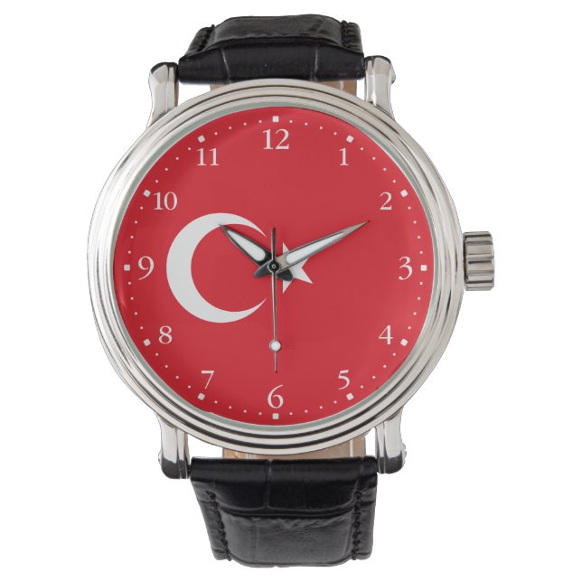 Vlag van Turkije Horloge (Voorkant)