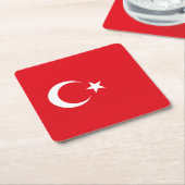 Vlag van Turkije Kartonnen Onderzetters (Schuin)