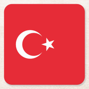 Vlag van Turkije Kartonnen Onderzetters