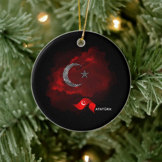 Vlag van Turkije Keramisch Ornament (Boom)