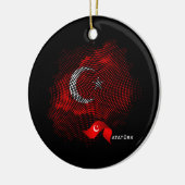 Vlag van Turkije Keramisch Ornament (Links)
