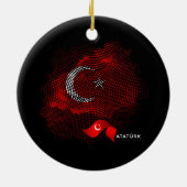 Vlag van Turkije Keramisch Ornament (Achterkant)