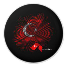 Vlag van Turkije Keramische Knop