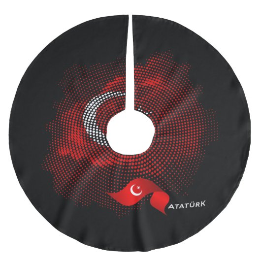 Vlag van Turkije Kerstboom Rok (Voorkant)