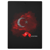 Vlag van Turkije Klembord (Achterkant)