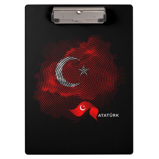 Vlag van Turkije Klembord (Voorkant)