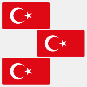Vlag van Turkije Labels