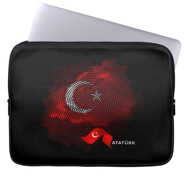 Vlag van Turkije Laptop Sleeve (Voorkant)