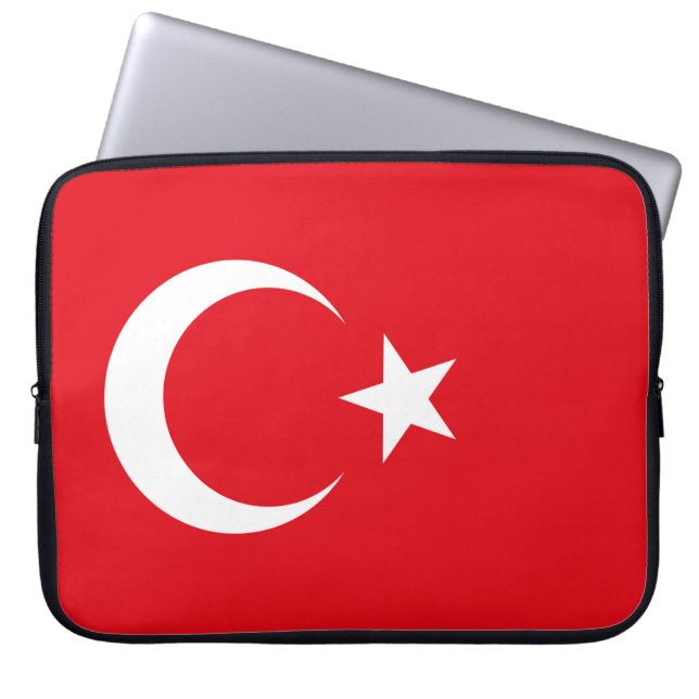 Vlag van Turkije Laptop Sleeve (Voorkant)