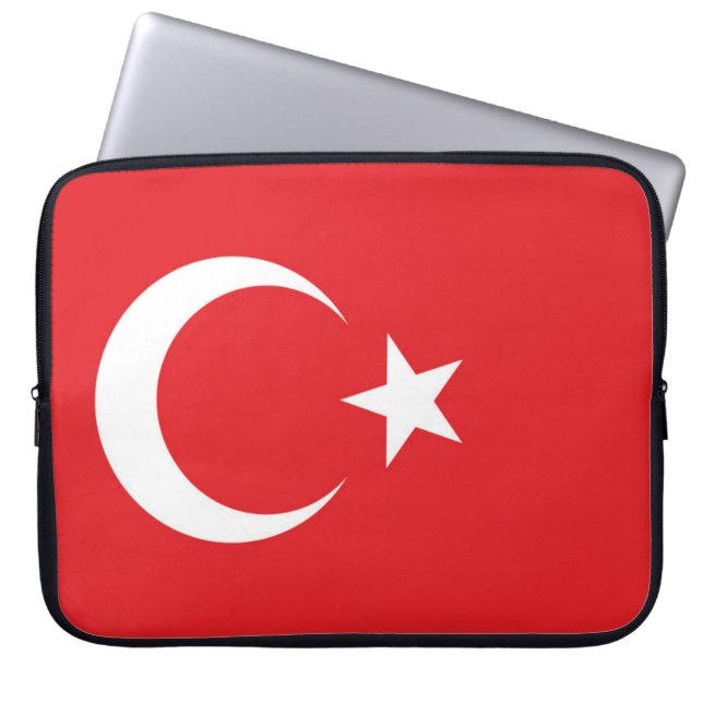 Vlag van Turkije Laptop Sleeve (Voorkant)
