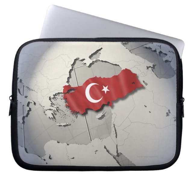 Vlag van Turkije Laptop Sleeve (Voorkant)