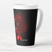 Vlag van Turkije Latte Mok (Rechterhoek)
