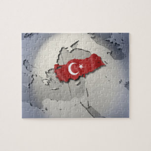 Vlag van Turkije Legpuzzel