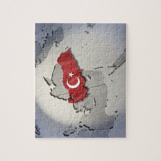 Vlag van Turkije Legpuzzel (Verticaal)