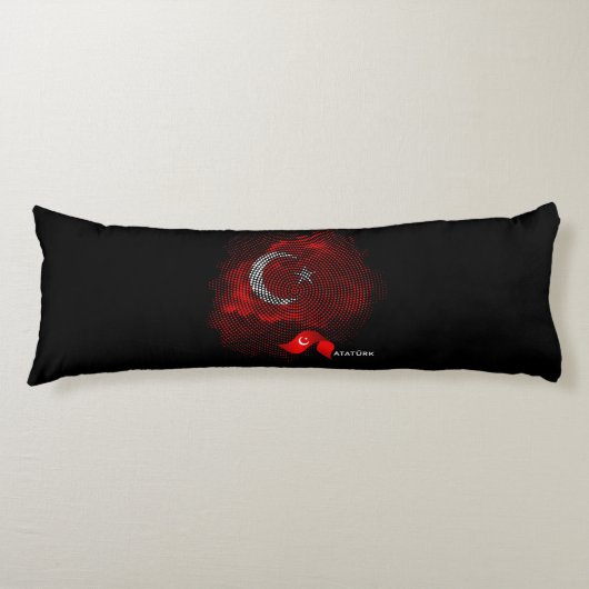 Vlag van Turkije Lichaamskussen (Voorkant)