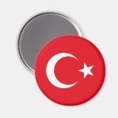 Vlag van Turkije Magneet (Voorkant / Achterkant)