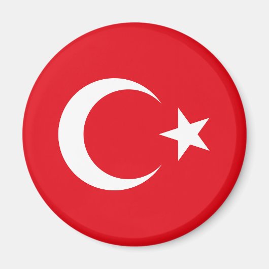 Vlag van Turkije Magneet (Voorkant)