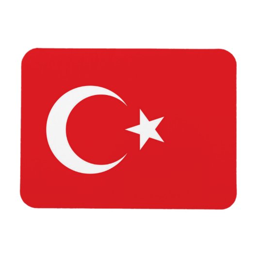 Vlag van Turkije Magneet (Horizontaal)