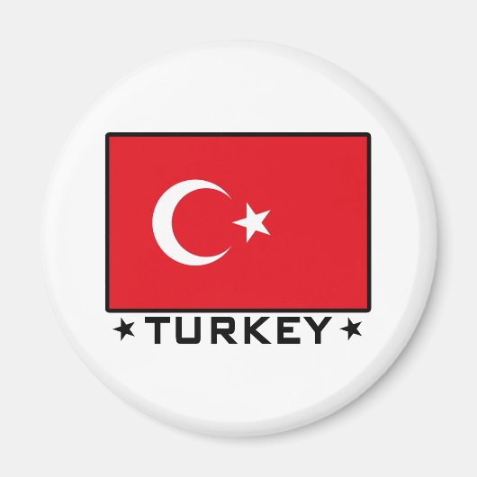 Vlag van Turkije Magneet (Voorkant)
