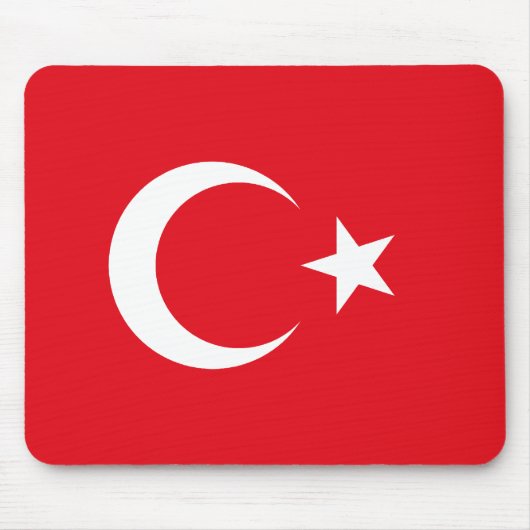 Vlag van Turkije Mousepad Muismat (Voorkant)