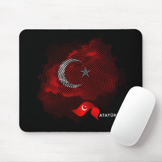Vlag van Turkije Muismat (Met muis)