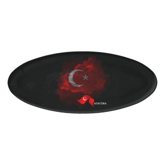 Vlag van Turkije Naambadge (Voorkant)