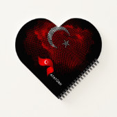 Vlag van Turkije Notitieboek (Achterkant)