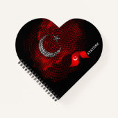 Vlag van Turkije Notitieboek (Voorkant)