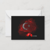 Vlag van Turkije Notitiekaartje (Achterkant)