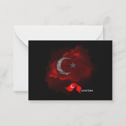 Vlag van Turkije Notitiekaartje (Voorkant)