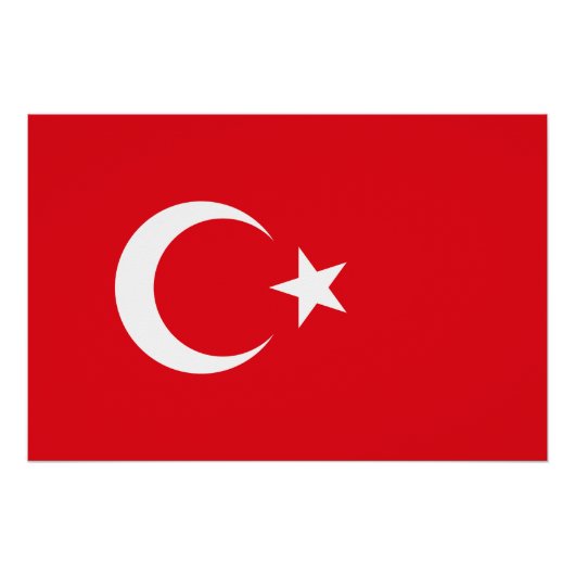 Vlag van Turkije Perfect Poster (Voorkant)