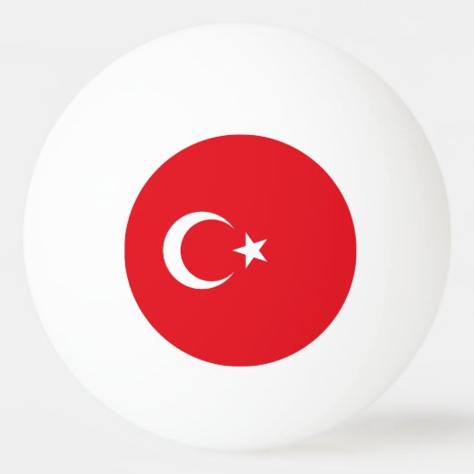 Vlag van Turkije Pingpongbal (Voorkant)