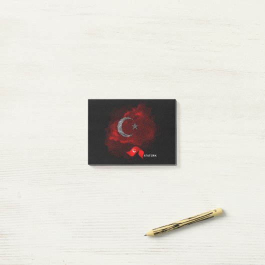 Vlag van Turkije Post-it® Notes (Op bureau)