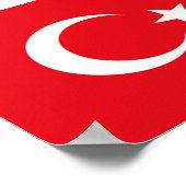 Vlag van Turkije Poster (Hoek)