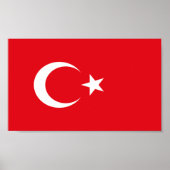 Vlag van Turkije Poster (Voorkant)