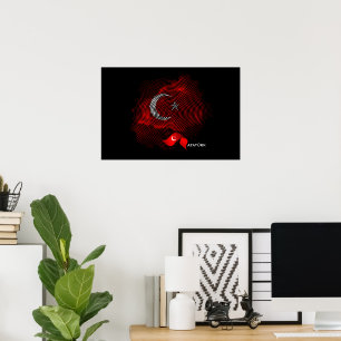Vlag van Turkije Poster