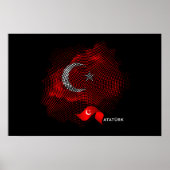 Vlag van Turkije Poster (Voorkant)