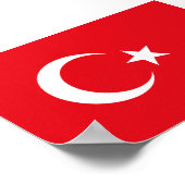 Vlag van Turkije Poster (Hoek)