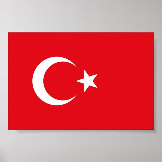 Vlag van Turkije Poster (Voorkant)