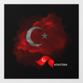 Vlag van Turkije Raamsticker (Vel)