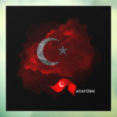 Vlag van Turkije Raamsticker (Vel 3)